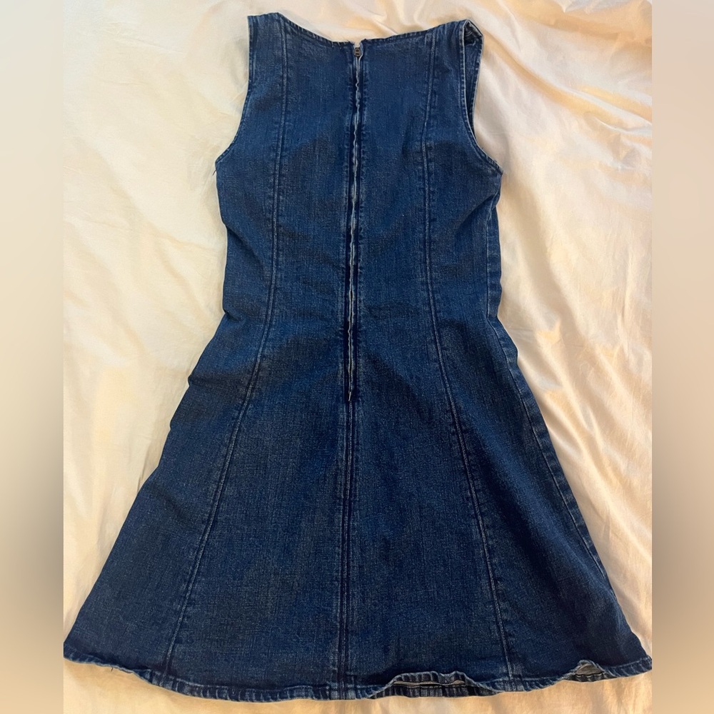Abercrombie Dark Denim Minidress size Medium Tall - Picture 4 of 11